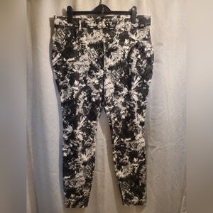 Black and White Tie-Dye Women's Jeans